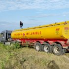 Este fue el tanquero que se halló en el sitio.