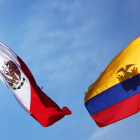 Banderas de México y Ecuador.