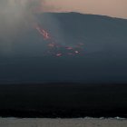 Fotografía de archivo de la erupción del volcán La Cumbre.