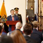 Daniel Noboa el 5 de abril en el Palacio de Carondelet.