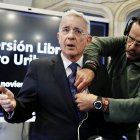 El expresidente de Colombia Álvaro Uribe Vélez, en una de sus presentaciones públicas.