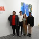 Los artistas Juan Carlos Vargas, Sebastián Florido, Marcela Baquerizo y Elio Wong.