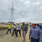 Funcionarios inspeccionaron el avance de la subestación Posorja.