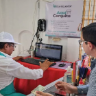 Servicio.- La red del BanEcuador, Aquí Cerquita, que funciona en tiendas, bazares u otro tipo de negocios.