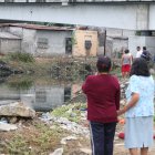 Lugar en donde cayó la camioneta.