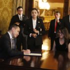 Andrea Arrobo fue la primera titular de Energía en lo que va el Gobierno de Noboa.