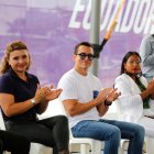 El presidente Daniel Noboa estuvo en Atacames para participar de la entrega de la Unidad de Vigilancia