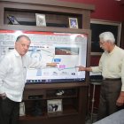 Especialistas. Napoleón Ycaza y José María Fuentes en el instante en el que detallaron el proyecto a EXPRESO.