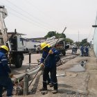 Los postes de luz fueron retirados por parte de CNEL