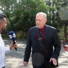 El abogado Jürgen Mossack llegando a una audiencia.