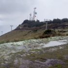 Una capa blanca cubría el sector por donde bajan las góndolas.