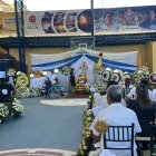 En el coliseo del cantón Portovelo se realizó la capilla ardiente al féretro de Jorge Maldonado.