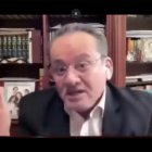 Ruptura. El director nacional del socialcristianismo, Alfredo Serrano, durante la entrevista en la que anunció el fin del pacto de gobierno.