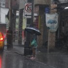 En varias zonas porteñas se registró una fuerte lluvia, la tarde del martes 23 de abril.