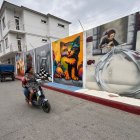 Paredes. Los muros del barrio Las Tejerías fueron los lienzos del artista plástico Christian Jiménez.