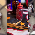 Las personas realizan los rituales en el interior de una vivienda en el norte de Guayaquil