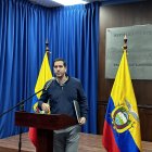 El ministro de Energía, Roberto Luque, en la séptima rueda de prensa de la crisis energética.