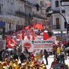 Marcha por el Día del Trabajador en Quito.