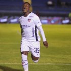 Jairón Charcopa marcó un doblete en la victoria de Liga de Quito sobre Libertad en Loja.