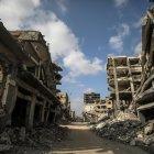 Gaza. Edificios destruidos en Jan Yunis tras ataques del ejército israelí.