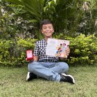Galardón. Miguel Villavicencio, de 11 años, fue uno de los 20 ganadores. Su texto fue escogido por reconocidos escritores internacionales.