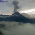 El Sangay, el más austral del territorio continental ecuatoriano, continúa con una alta actividad y en el último día.