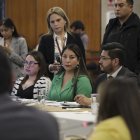 La fiscal Ana Hidalgo compareció el 1 de mayo de 2024 ante la mesa legislativa que investiga el asesinato del excandidato presidencial, Fernando Villavicencio.