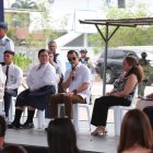 El presidente Daniel Noboa interviene durante la ceremonia de inauguración del ciclo lectivo en la Costa, efectuada este lunes 6 de mayo en Guayaquil.
