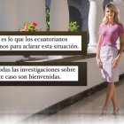 La esposa del presidente de Ecuador se pronuncia sobre su proyecto inmobiliario en Olón.