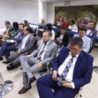 Aspirantes. Desde la derecha; Jorge Cristóbal Ballesteros, Daniel Frías y el último de la fila es Byron Guillén.