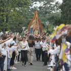 Procesión. Algunas personas caminaros desde las 02:00 hasta llegar al Santuario