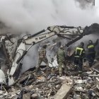 Así quedó un edificio en Rusia