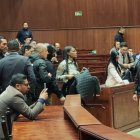 La fiscal salió de la sesión cuando se dio paso a recibir al exlegislador Ronny Aleaga de forma virtual.