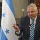El canciller hondureño, Enrique Reina, durante una entrevista con EFE, este lunes 13 de mayo en Madrid,