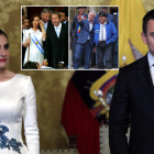 Foto general: presidente de Ecuador Daniel Noboa y a la vicepresidenta Verónica Abad. Arriba: la presidenta de Argentina Cristina Fernández y el vicepresidente Julio Cobos y, el presidente de Bolivia Evo Morales y el vicepresidente Álvaro García Linera.