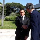 Durante su agenda, el Primer Mandatario ecuatoriano Daniel Noboa se reunió con Álvaro Lario, presidente del Fondo Internacional de Desarrollo Agrícola.