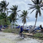 Fotografía de archivo de los daños causados por el paso de un huracán en la isla colombiana de San Andrés.