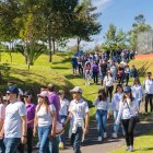Decenas de personas participaron de la caminata en el parque Cuscungo.