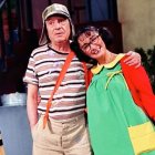 Roberto Gómez Bolaños y María Antonieta de las nieves durante las grabaciones de "El chavo del 8".