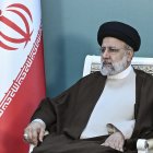 Imagen del fallecido presidente iraní Ibrahim Raisí durante su participación este domingo 19 de mayo en la inauguración de una presa