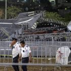 Desplome de un templete durante un acto de campaña en la capital, Monterrey