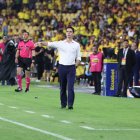 Josep Alcácer ante Barcelona sufrió su segunda eliminación de un torneo con Liga de Quito.