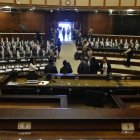 Durante el 22 y 23 de mayo en la Asamblea se desarrollaron los preparativos para el informe a la Nación de Noboa.