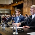 El Embajador Vusimuzi Madonsela de la delegación israelí durante un fallo de la Corte Internacional de Justicia