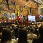 Daniel Noboa en la Asamblea Nacional durante el Informe a la Ncaión.