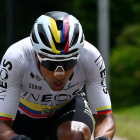 Jhonatan Narváez se ubicó entre los primeros en la etapa 19 del Giro de Italia, pero no consiguió el podio