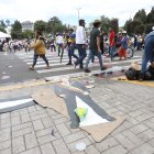 Después del informe del presidente Daniel Noboa las calles y parques quedaron con basura
