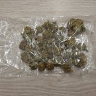 El sospechoso de 25 años tenía entre sus pertenencias la bolsa con una sustancia verdosa sujeta a fiscalización