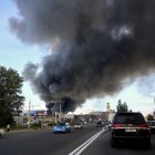 Kharkiv (Ukraine), 25/05/2024.- The general scene following the shelling of the hypermarket in Kharkiv, Ukraine, 25 May 2024 amid the Russian invasion. At least 2 people died and 33 were wounded in the glide-bombs attack according to the report of the head of the Kharkiv Military Administration Oleg Synegubov. Russian troops entered Ukrainian territory on 24 February 2022, starting a conflict that has provoked destruction and a humanitarian crisis. (Rusia, Ucrania) EFE/EPA/SERGEY KOZLOV 53533