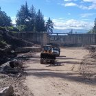 Trabajos de limpieza en la quebrada Rumipamba.
